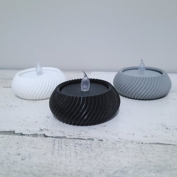 3 Minimalist Tealight Holder Modern Candle Holder cozy ambiance - Picture 3 of 4